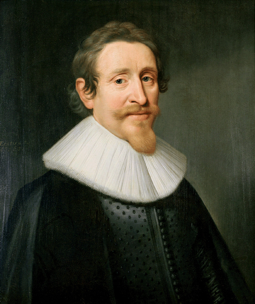 Portrait of philosopher in black suit